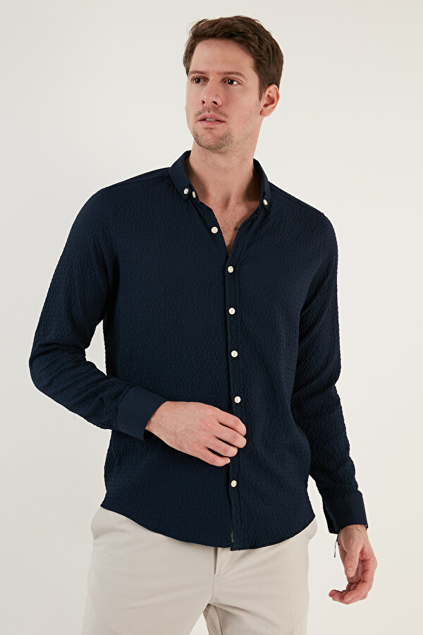 Erkek Gömlek CF23S112237 LACİVERT