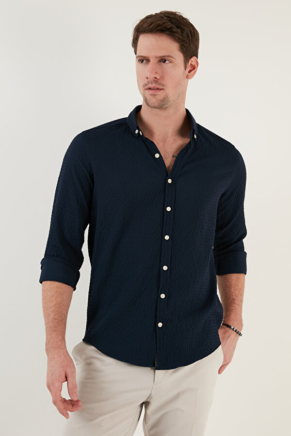 Erkek Gömlek CF23S112237 LACİVERT