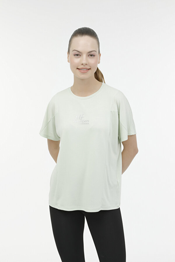 WL JASMINE 11JCK2021 3FX PASTEL YESIL Kadın Kısa Kol T-Shirt