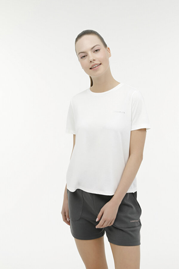 Lumberjack Wl Cali 11Ck918 3Fx Экрю Женщина Футболка