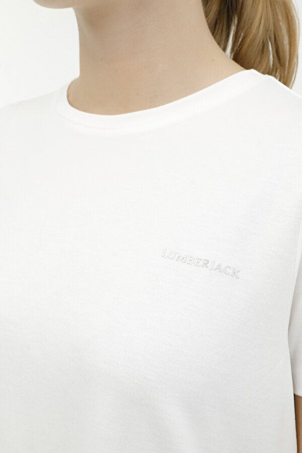 Lumberjack Wl Cali 11Ck918 3Fx Экрю Женщина Футболка
