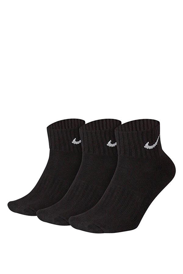 U NK CUSH QTR 3PR-VALUE 1 Siyah Unisex Çorap