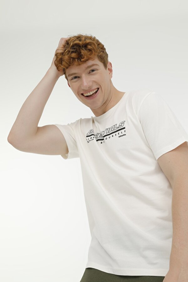 Kinetix Me Bruno-B 11Sn547 3Fx Экрю Мужчина Футболка