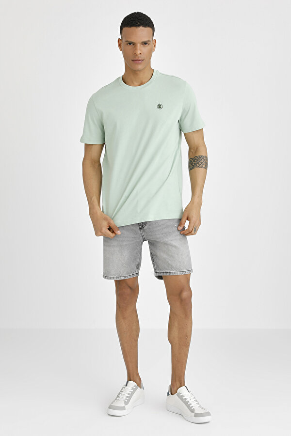T-SHIRT BASIC SMALL LOGO L GREEN Man Sleeve T-Sh