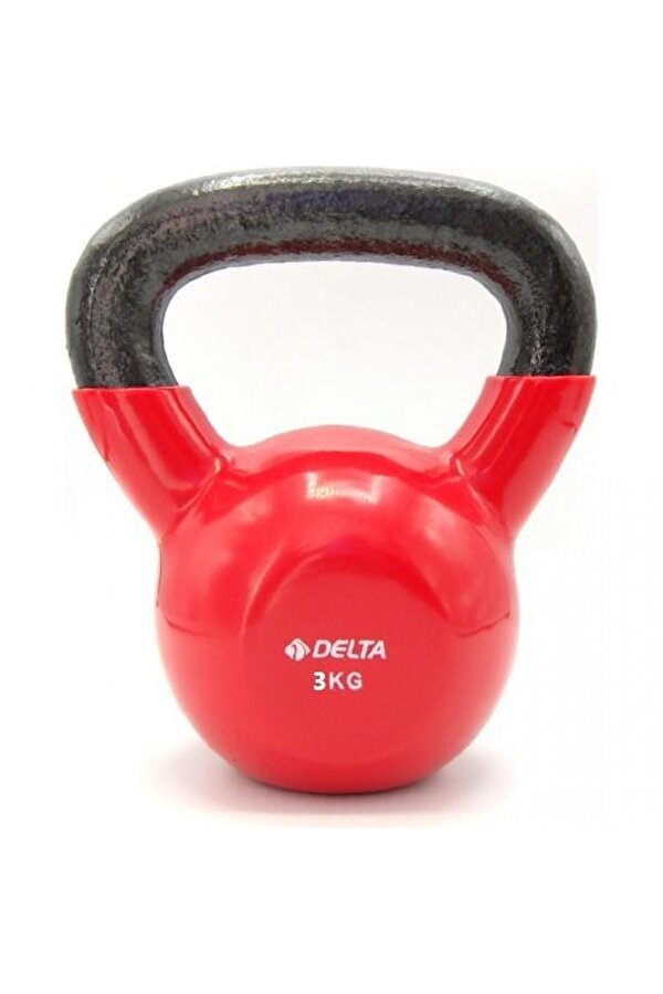3 Kg. Çaydanlık Tipi Kırmızı Demir Dambıl - Kettlebell