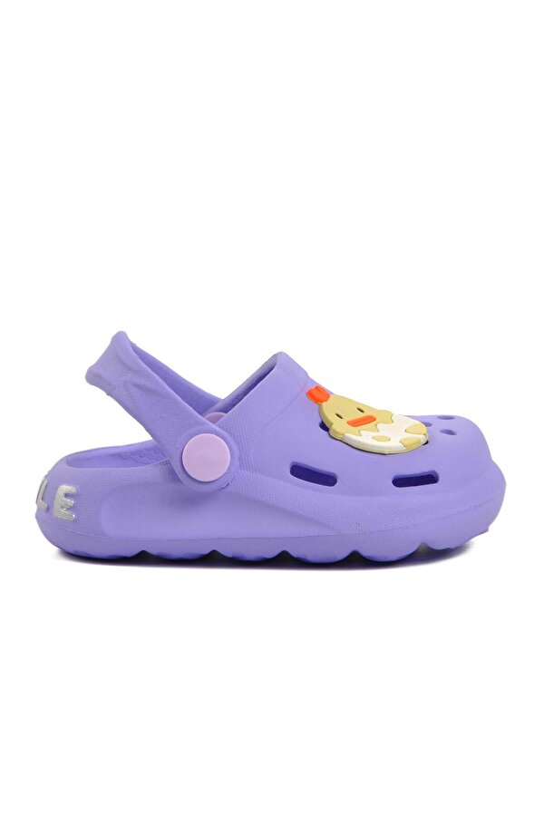 Brn 1648-B Lila Desenli Bebek Sabo Terlik