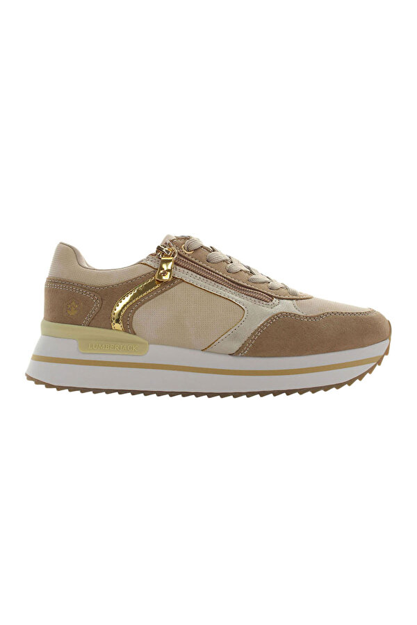 SNEAKER WITH ZIP BEIGE Woman Sneaker
