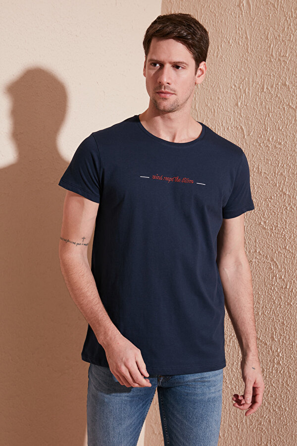 Erkek T Shirt 541WIND LACİVERT
