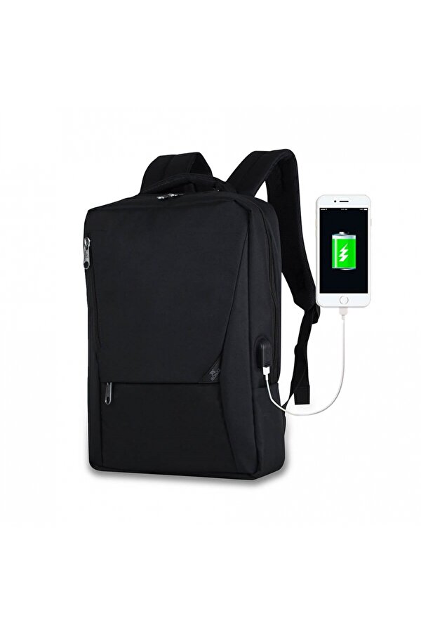Smart Bag Active Usb Şarj Girişli Slim Notebook Sırt Çantası Siyah