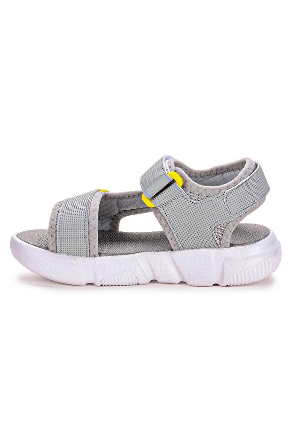 Cırtlı Yürüyüş Erkek Çocuk Sandalet 2722-27 Gri - Sarı