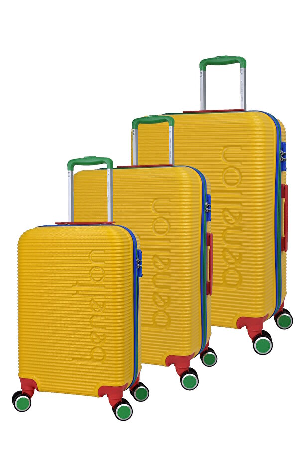 Lüx Abs 3 lü Valiz Seti Sarı BNT500