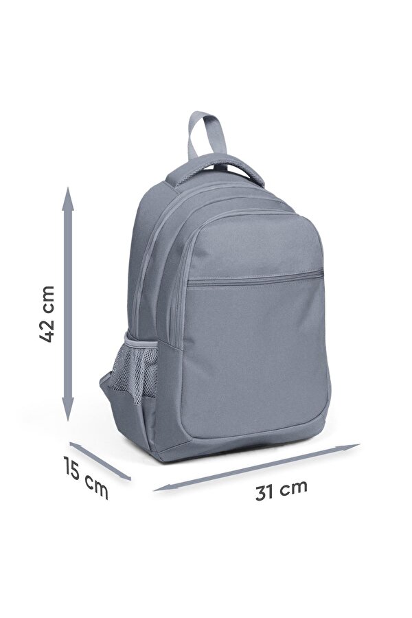 Kids Mavi Pembe Zürafa Desenli Üç Bölmeli Okul Sırt Çantası 23479