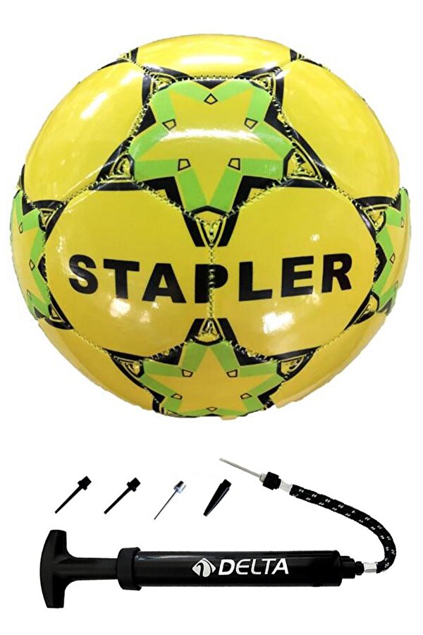 Stapler 5 Numara Dikişli Futbol Topu + Top Pompası