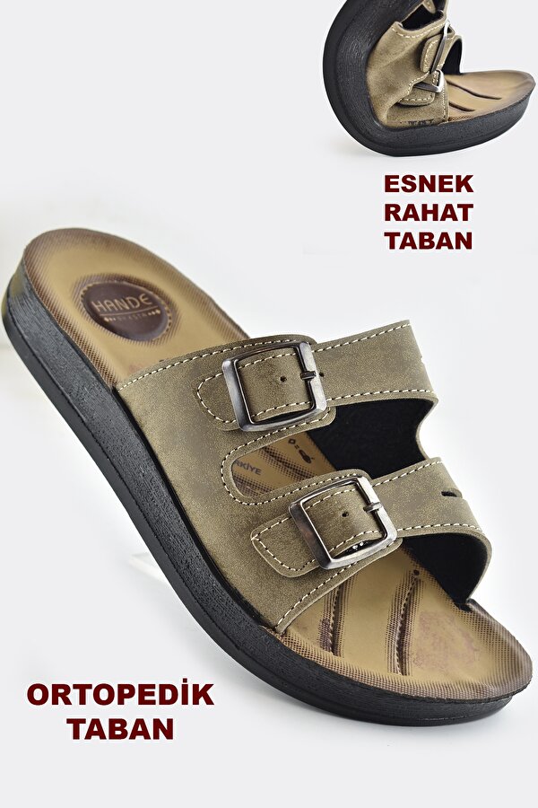 0530 Ortopedik Taban Günlük Kadın Terlik Sandalet Esnek Taban