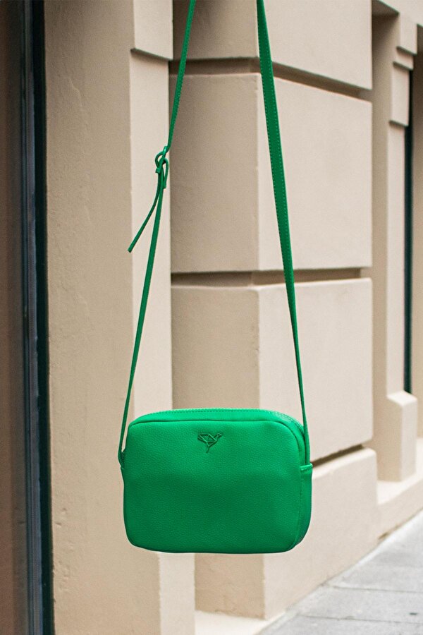 Liberty Ayarlanabilir Çapraz El Kol Omuz Askılı Fermuarlı Kadın Mini Çanta Yeşil