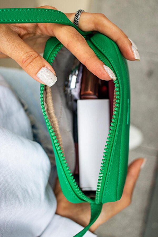 Liberty Ayarlanabilir Çapraz El Kol Omuz Askılı Fermuarlı Kadın Mini Çanta Yeşil