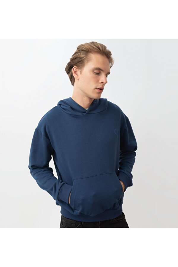 Kvasir Kapüşonlu Sweatshirt Lacivert