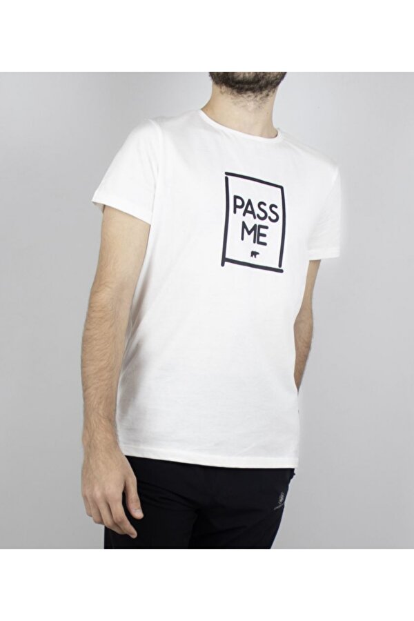 Pass Me Erkek T-shırt Beyaz 23.01.07.022