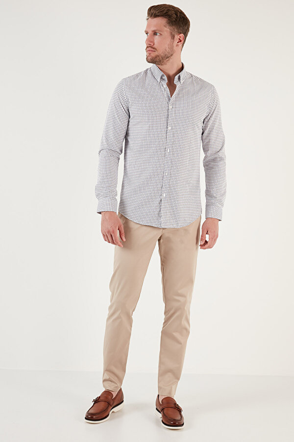 Erkek Gömlek CF23S7496 LACİVERT-BEJ