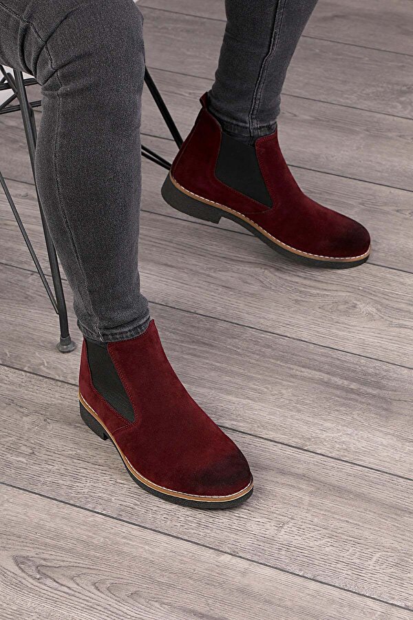 Unisex Chelsea Bot Garantili Ürün .30141 Süet Bordo