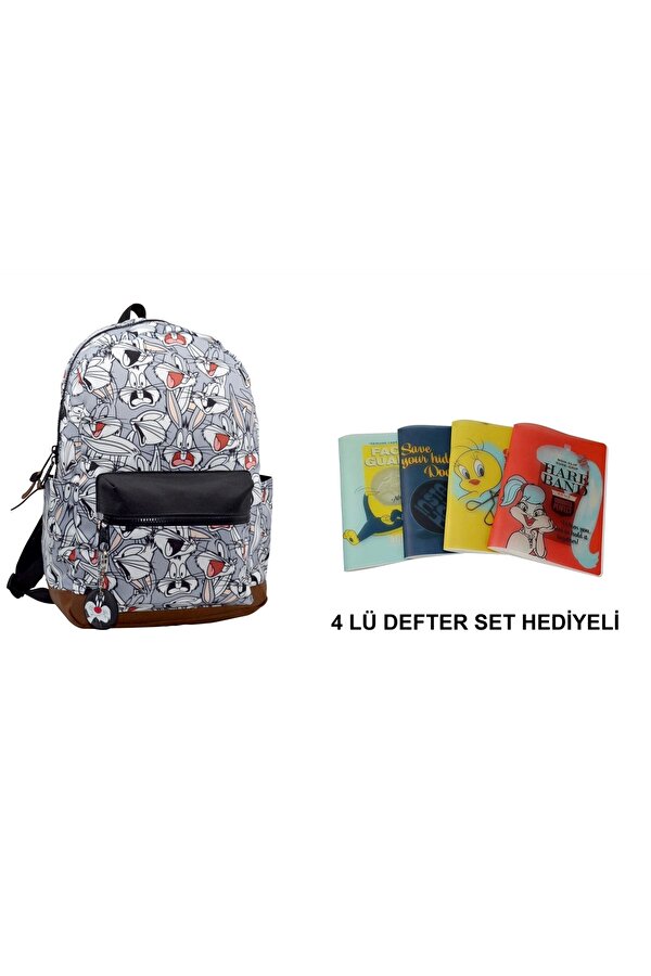 BUGS BUNNY Sırt Çantası( 4 DEFTER SETİ HEDİYE)