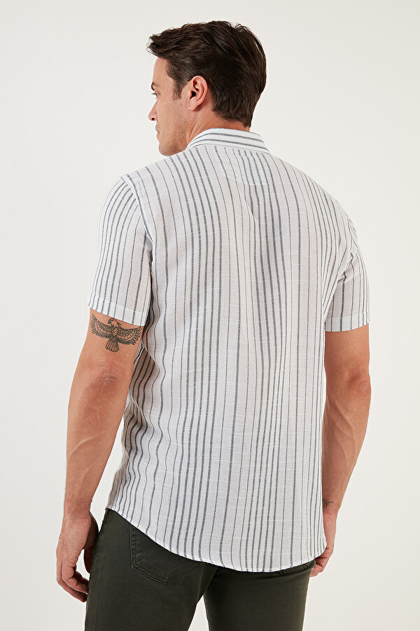 Erkek Gömlek CF23S116097 BEYAZ-YEŞİL