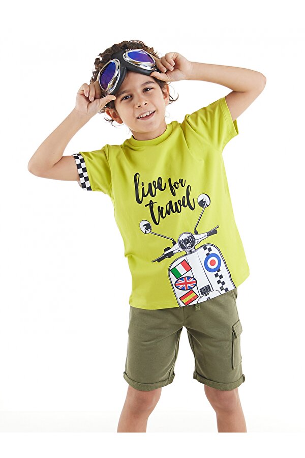 Motosiklet Turu Erkek Çocuk T-Shirt Şort Takım