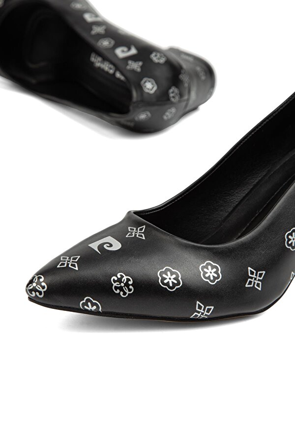 ® | PC-50176 - 3955 Siyah Desen - Kadın Topuklu Ayakkabı