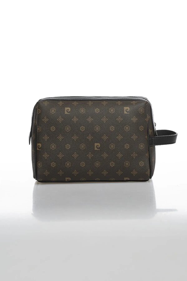 01pc001179 Erkek el çantası omuz çantası kişisel Traş çanta Baskılı Kahverengi