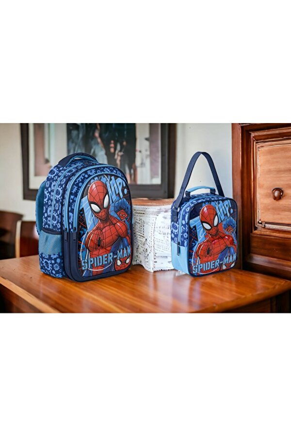Spıderman Ilkokul Çantası Trıo Stand Tall ve Beslenme Çantası