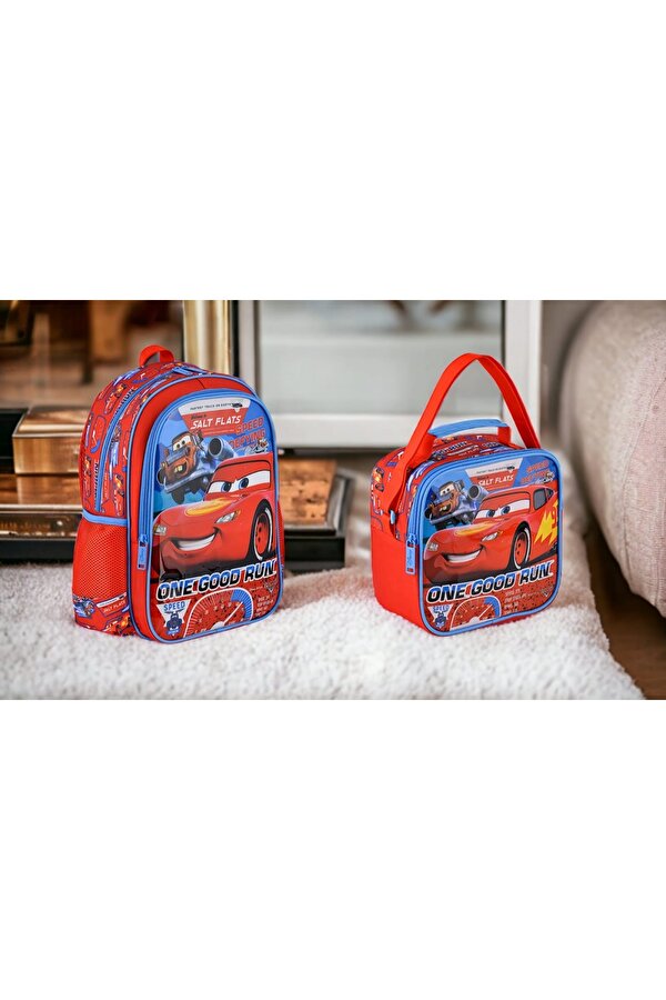 Disney  Lisanslı İlkokul Çantası 2 Bölmeli HAWK ONE ve Beslenme Çantası