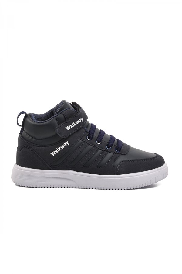 Mely Hi-F Lacivert-Beyaz Cırtlı Çocuk Hi Sneaker