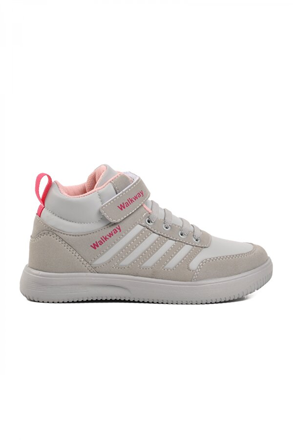 Mely Hi-F Buz-Pudra Cırtlı Çocuk Hi Sneaker