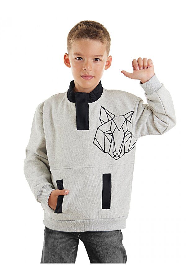 Kurt Erkek Çocuk Gri Sweatshirt