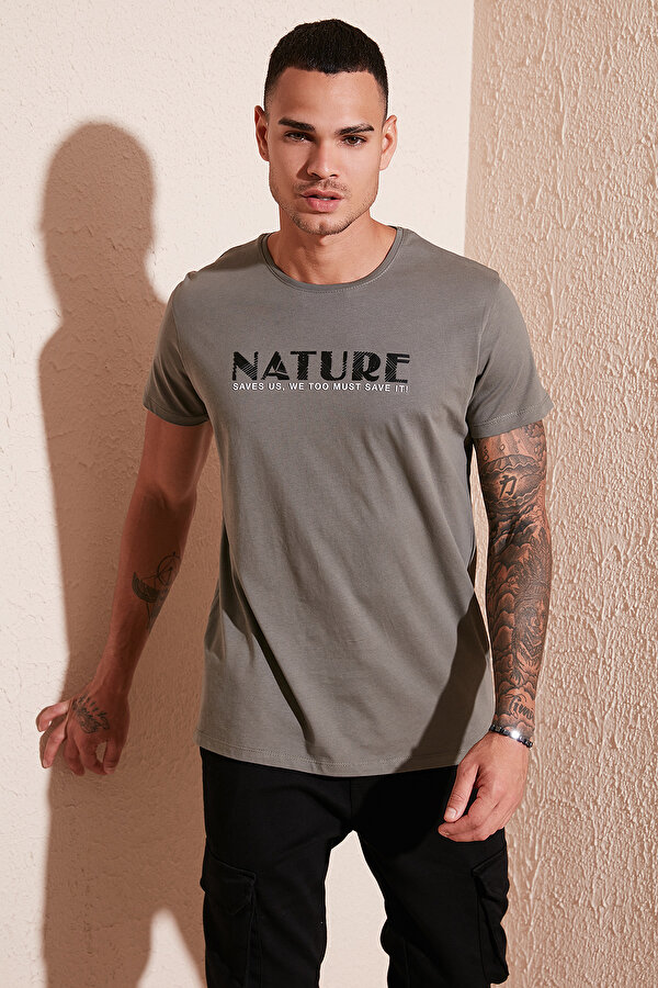 Erkek T Shirt 541NATURE AÇIK HAKİ
