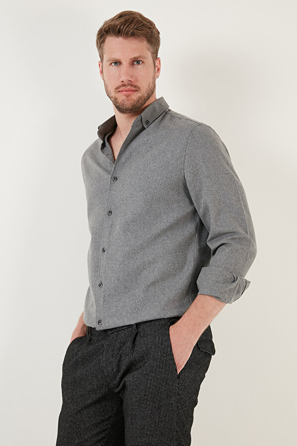 Erkek Gömlek CF24W127079 KOYU GRİ