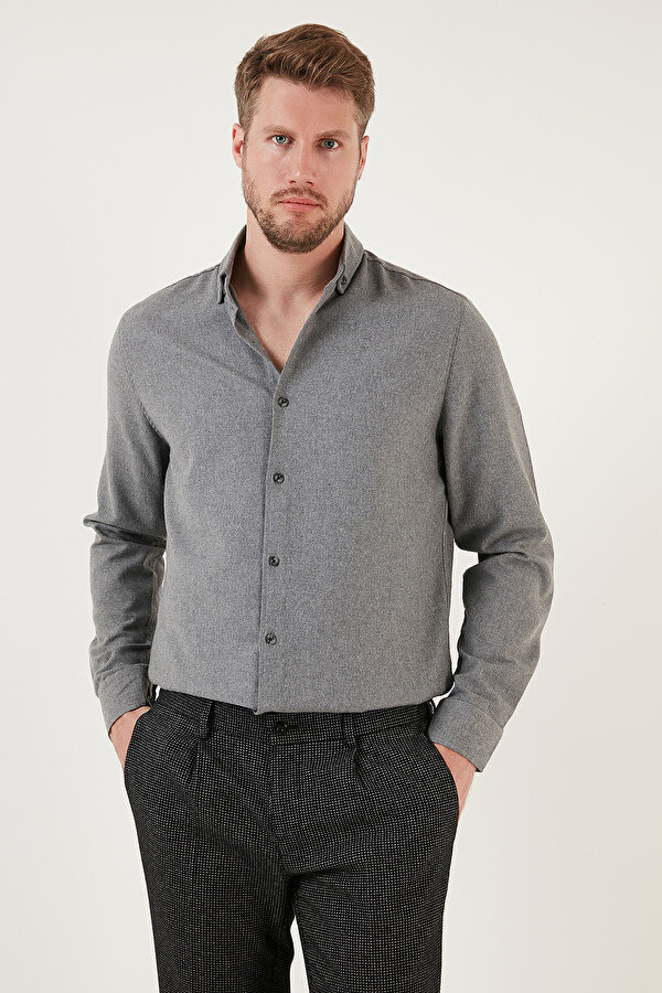Erkek Gömlek CF24W127079 KOYU GRİ