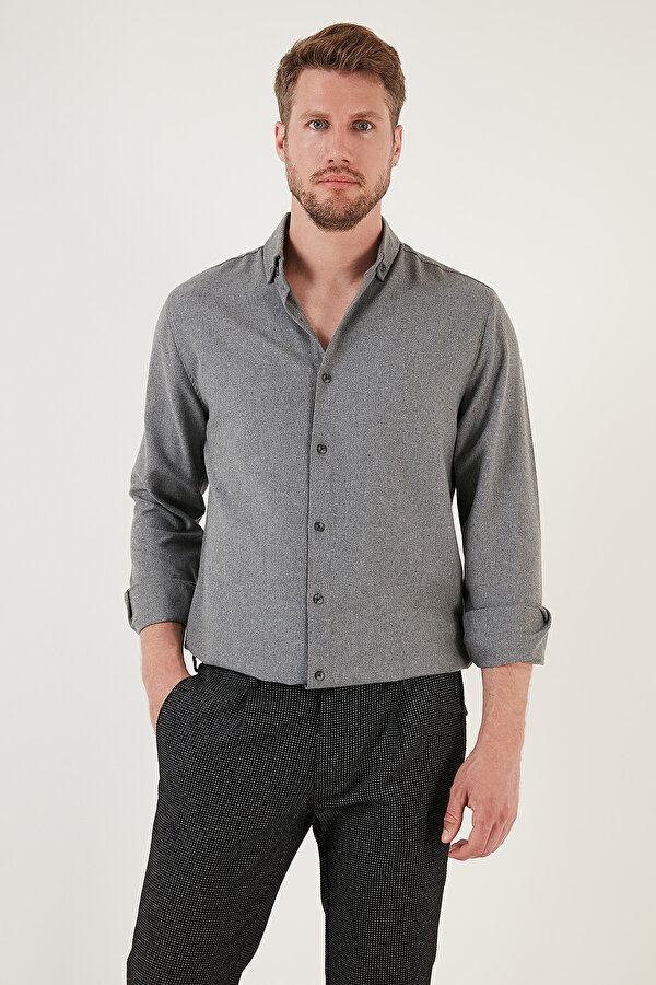 Erkek Gömlek CF24W127079 KOYU GRİ