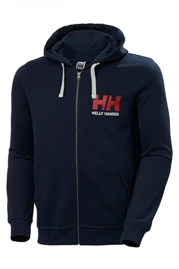 Hh Hh Logo Full Zip Hoodie Erkek Kapüşonlu Tam Fermuarlı Sweatshirt HHA.34163-597