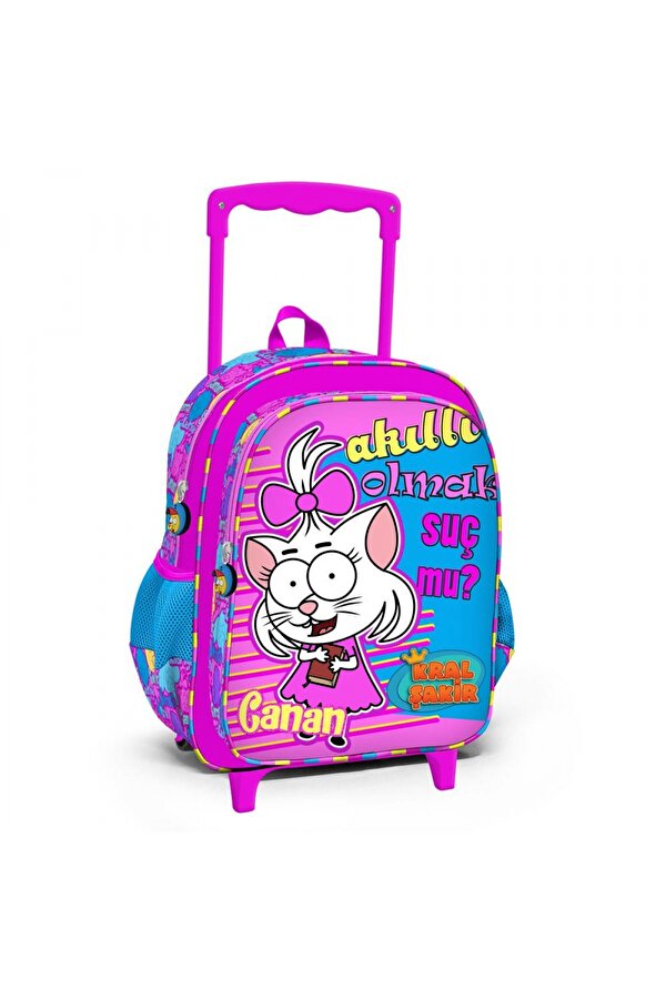 Kral Şakir Pembe Çekçekli 2 li Çanta Seti SET0233118