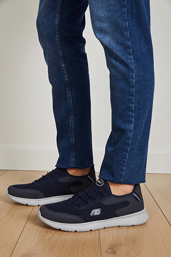 Unisex  Konforlu Yürüyüş Spor Sneaker Ayakkabı Lacivert Buz