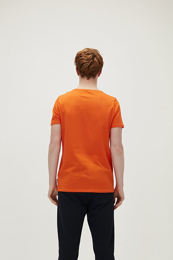 Bear Tee T-Shirt Turuncu Baskılı Erkek Tişört