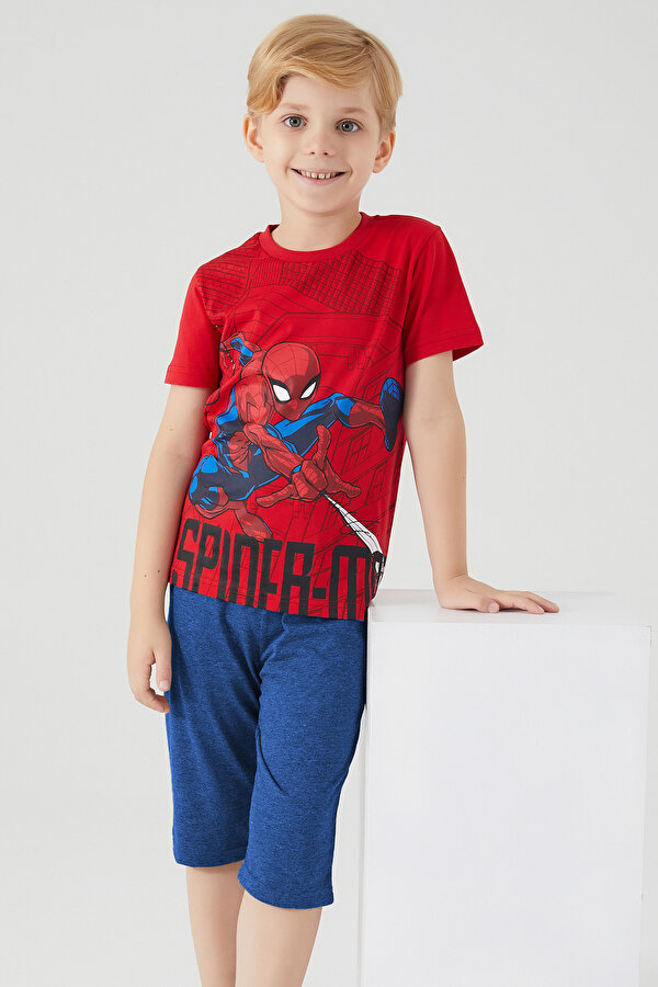 Spider Man D4759-3 Erkek Çocuk Kapri Takım Kırmızı
