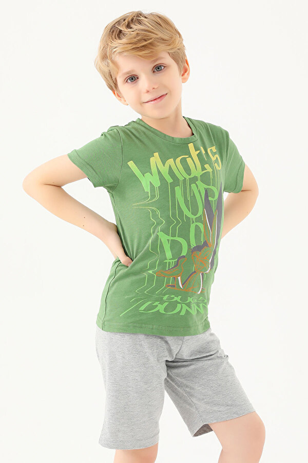 L1586-2 Erkek Çocuk T-Shirt Çam