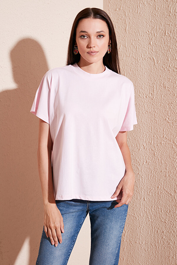 Bayan T Shirt 5864489 TOZ PEMBE
