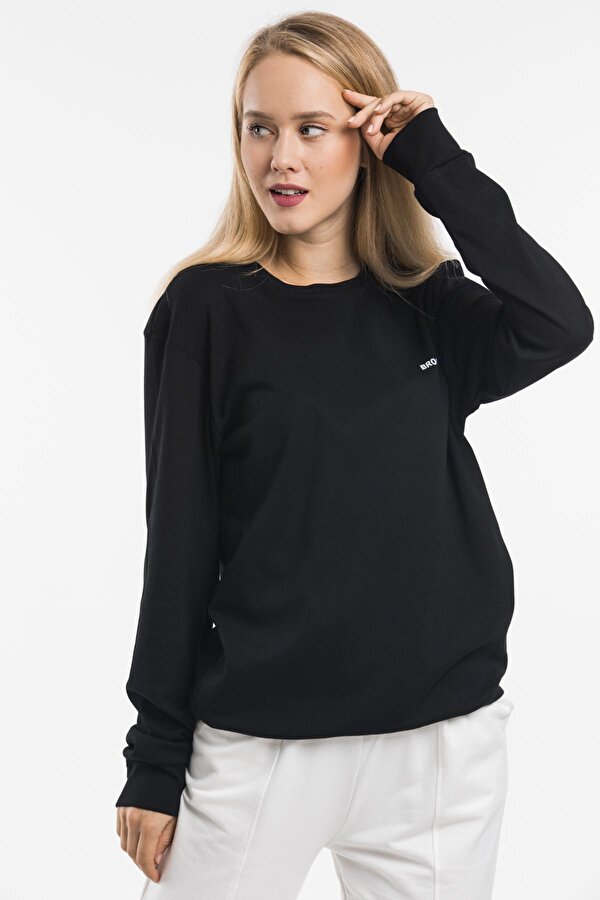 Kadın Bisiklet Yaka Regular Fit Sweatshirt SPR21K18