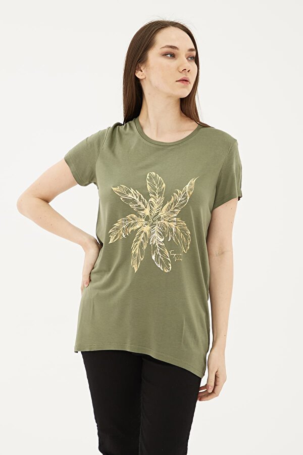 Bayan T Shirt 23Y0416K1 HAKİ