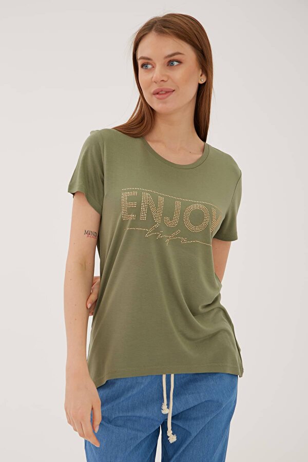 Bayan T Shirt 23Y0219K1 HAKİ