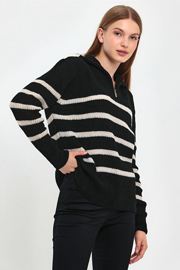 ALEXANDERGARDI FERMUARLI BALIKÇI YAKA TRİKO KAZAK (B23-5802)