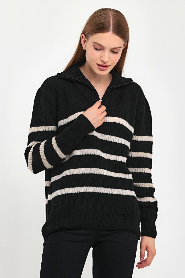 ALEXANDERGARDI FERMUARLI BALIKÇI YAKA TRİKO KAZAK (B23-5802)